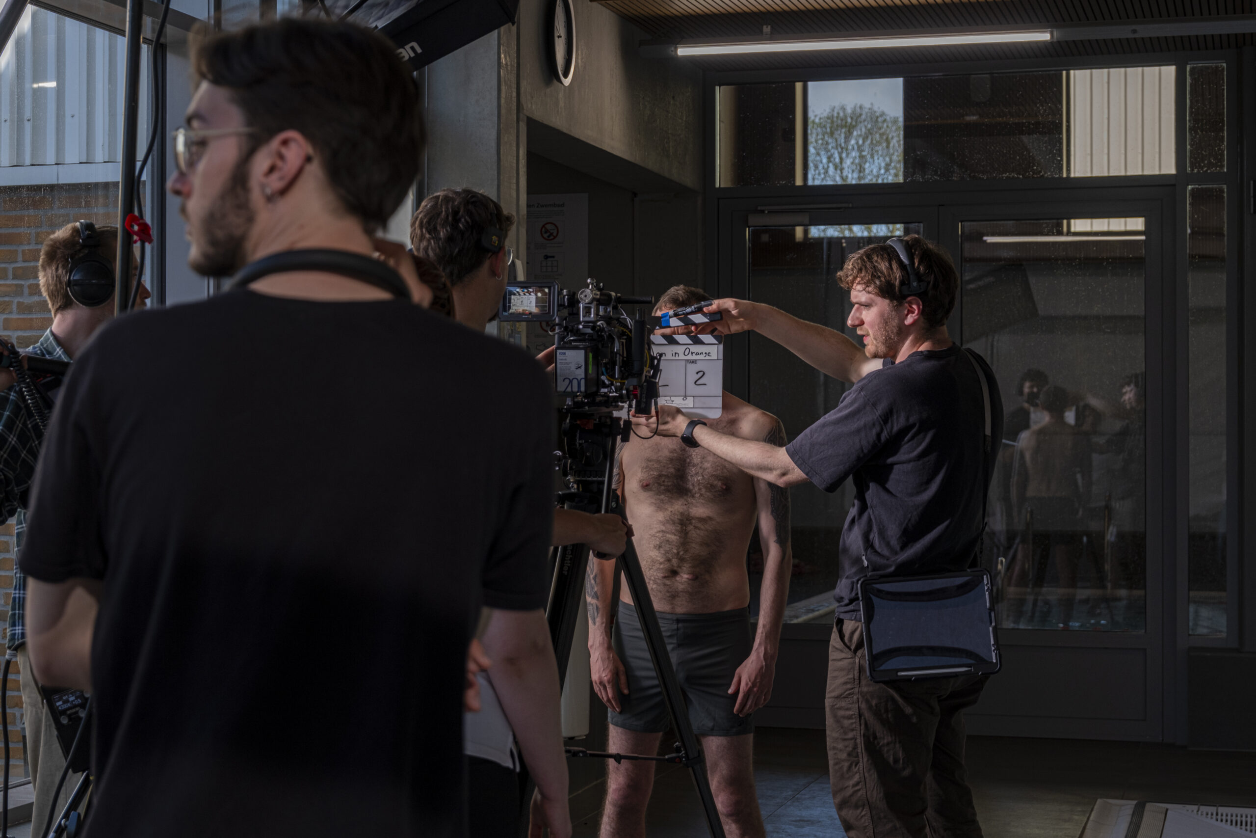 Blue Man In Orange BTS-14