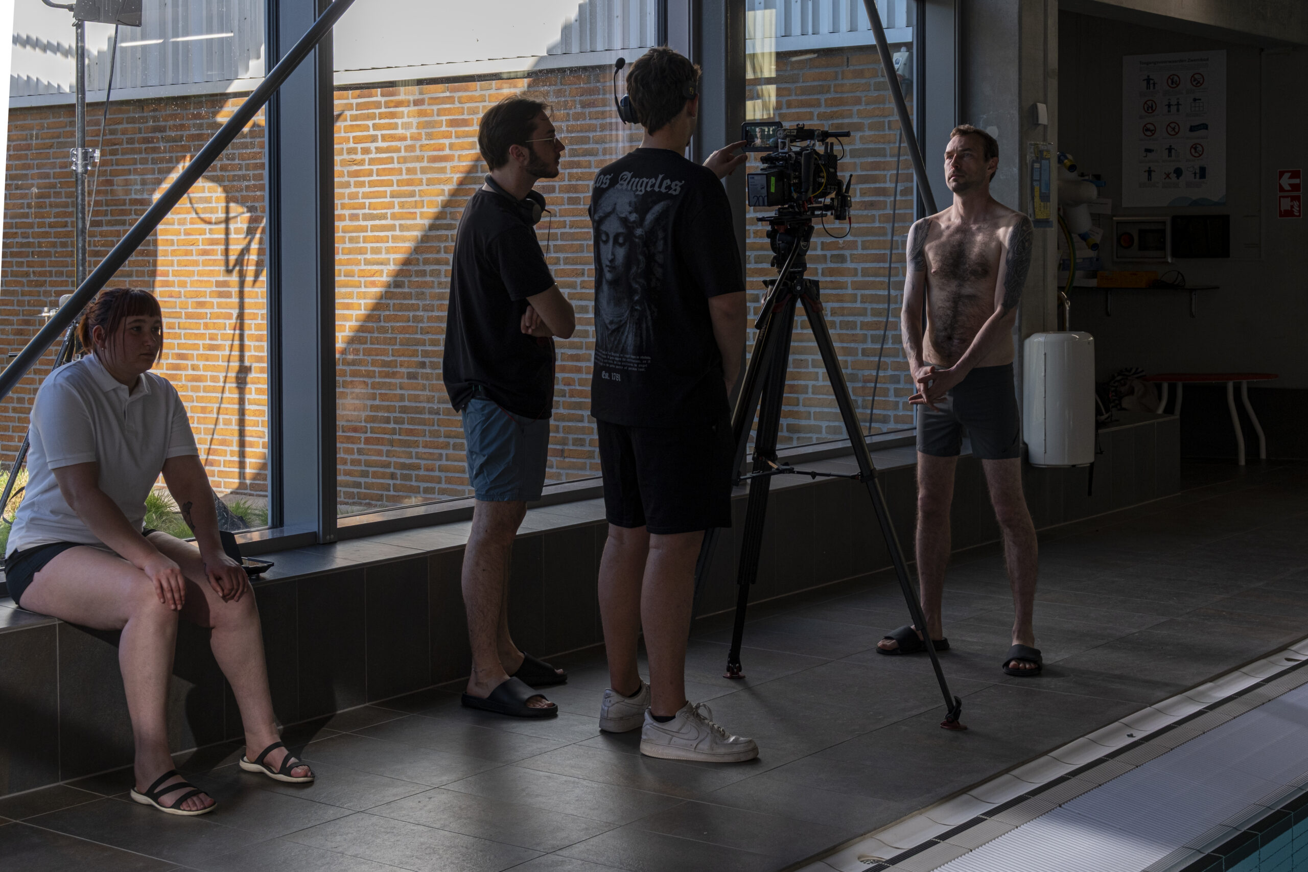 Blue Man In Orange BTS-5