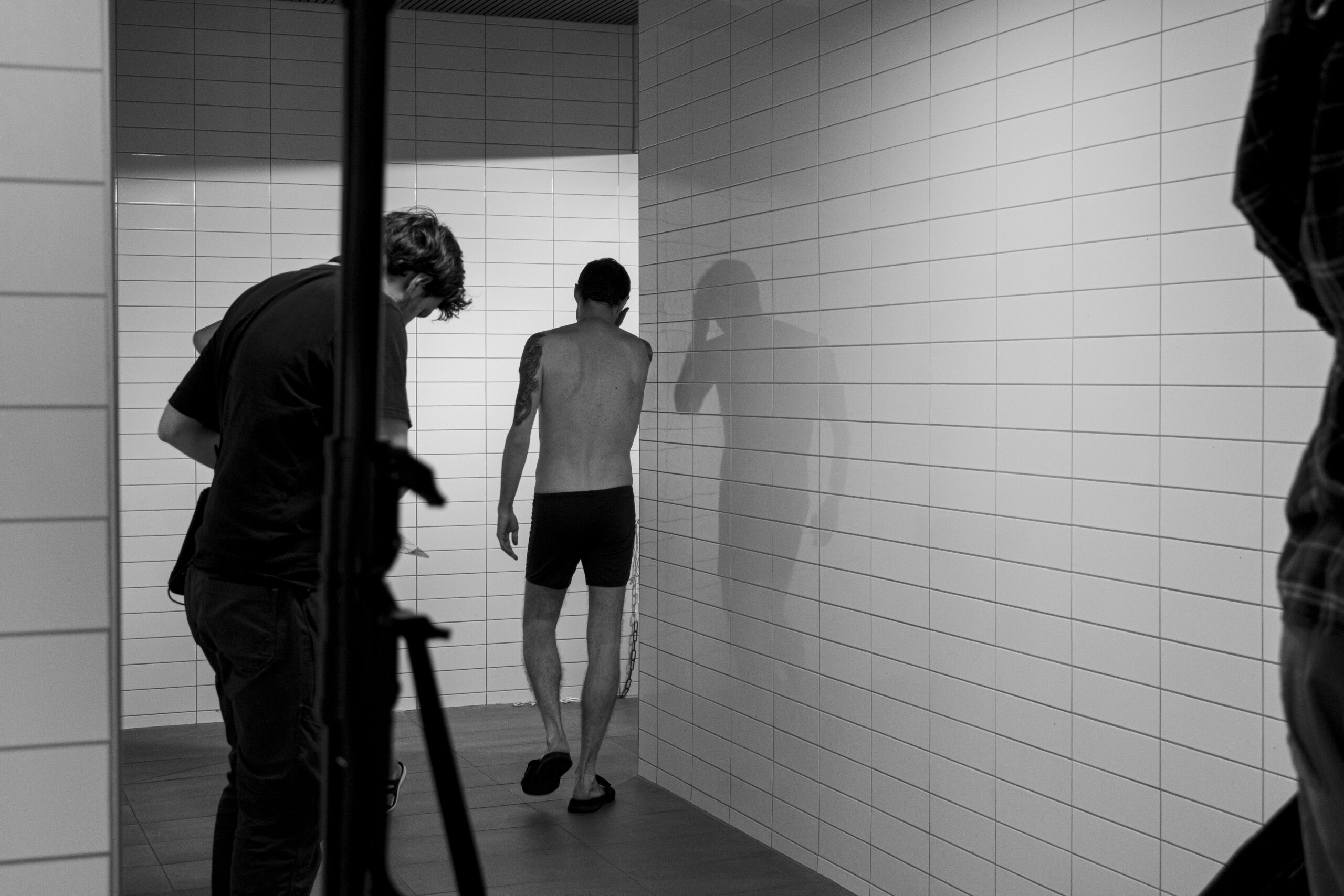 Blue Man In Orange BTS-62